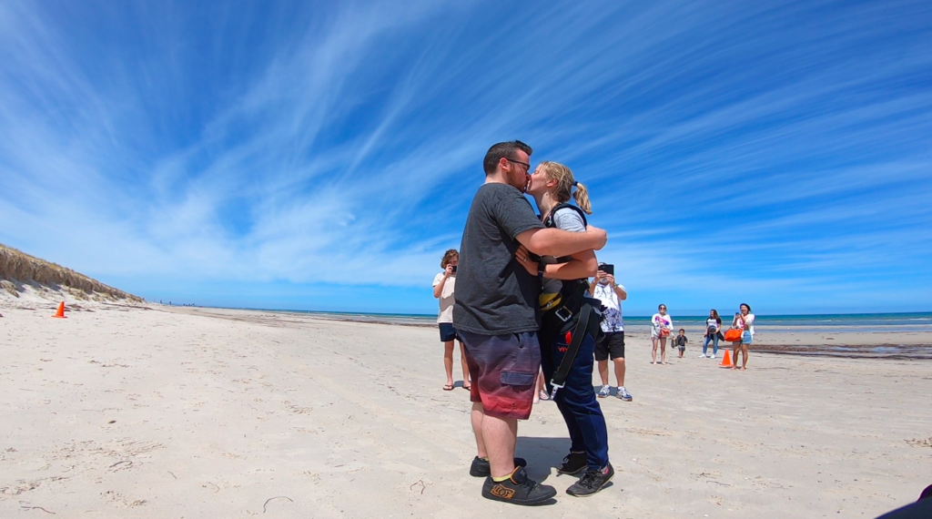 Hayden & Courtney Skydiving Beach Marriage Proposal