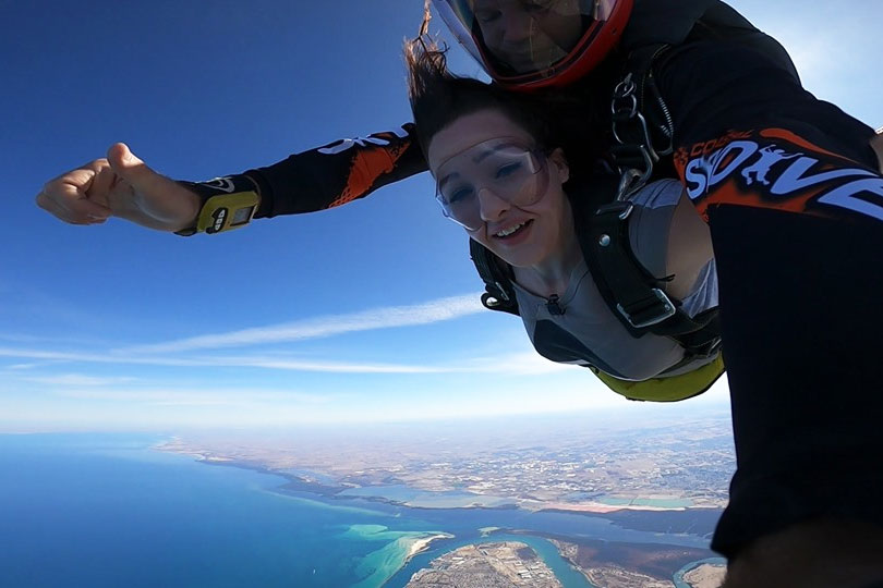 Semaphore Skydiving Marriage Proposal