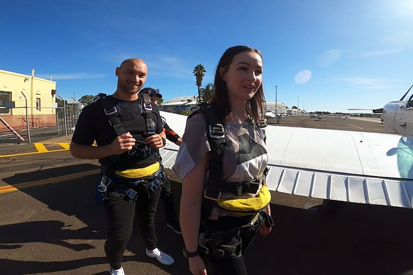 Semaphore Skydiving Marriage Proposal