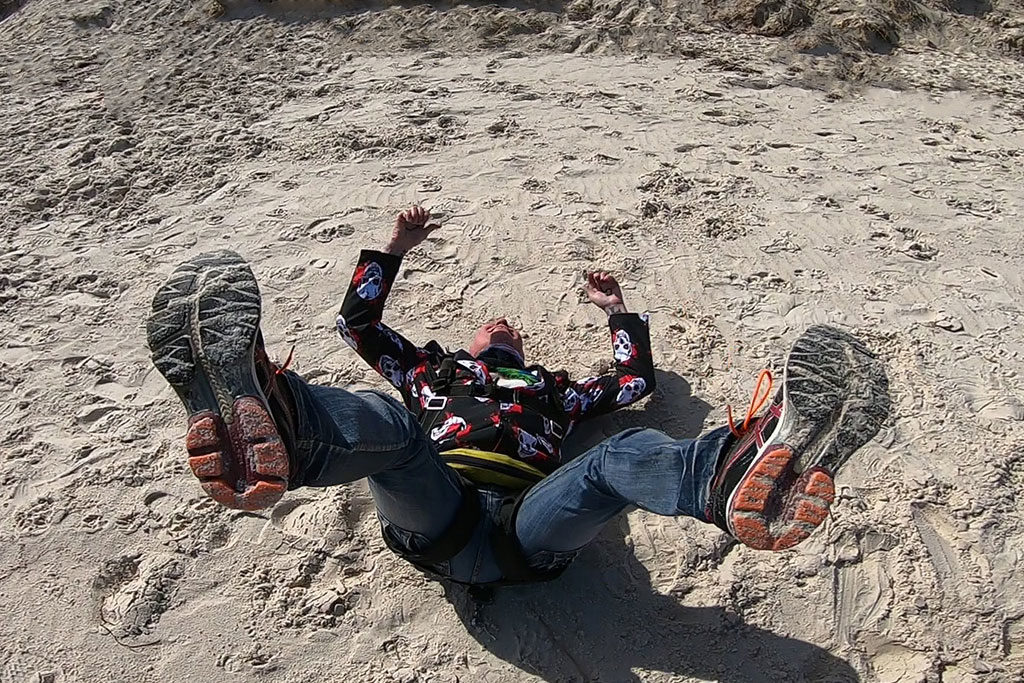 Celebrating his Skydive